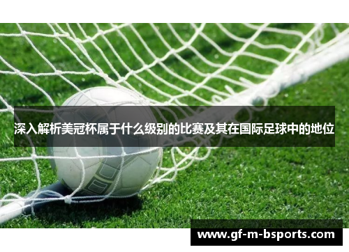 深入解析美冠杯属于什么级别的比赛及其在国际足球中的地位 深入解析美冠杯属于什么级别的比赛及其在国际足球中的地位